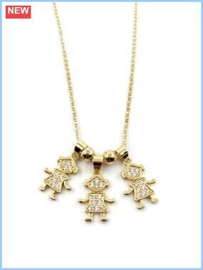 18K Gold Plated Anchor Chain Charm Necklace 17.2 in Spring Ring Clasp